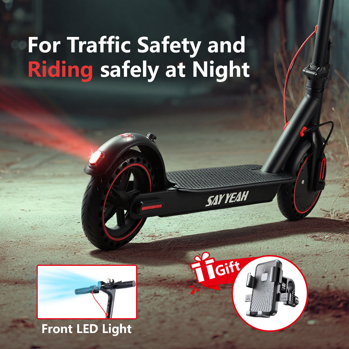 TOXOZERS Electric Scooter for Adults, Folding Commuter Scooter with Phone Holder, Urban Travel & City Commute
