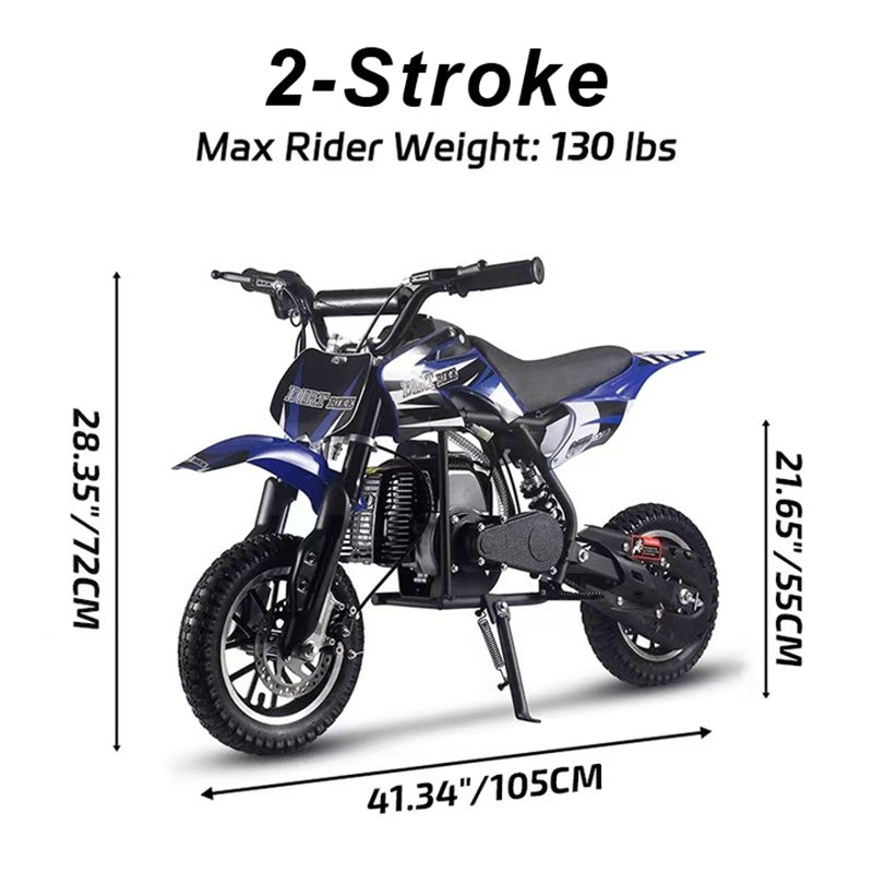 SAY YEAH Dirt Bike,2-Stroke Steel Frame Mini bike for Backyard Trails & Woodland Adventures,Max Speed 25mph,Maximum load 180lbs