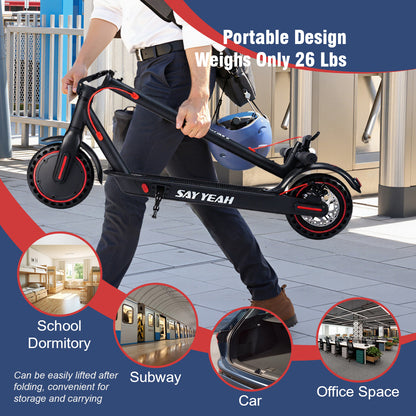 TOXOZERS Electric Scooter for Adults, Folding Commuter Scooter with Phone Holder, Urban Travel & City Commute