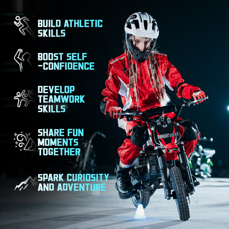 SAY YEAH Dirt Bike,2-Stroke Steel Frame Mini bike for Backyard Trails & Woodland Adventures,Max Speed 25mph,Maximum load 180lbs