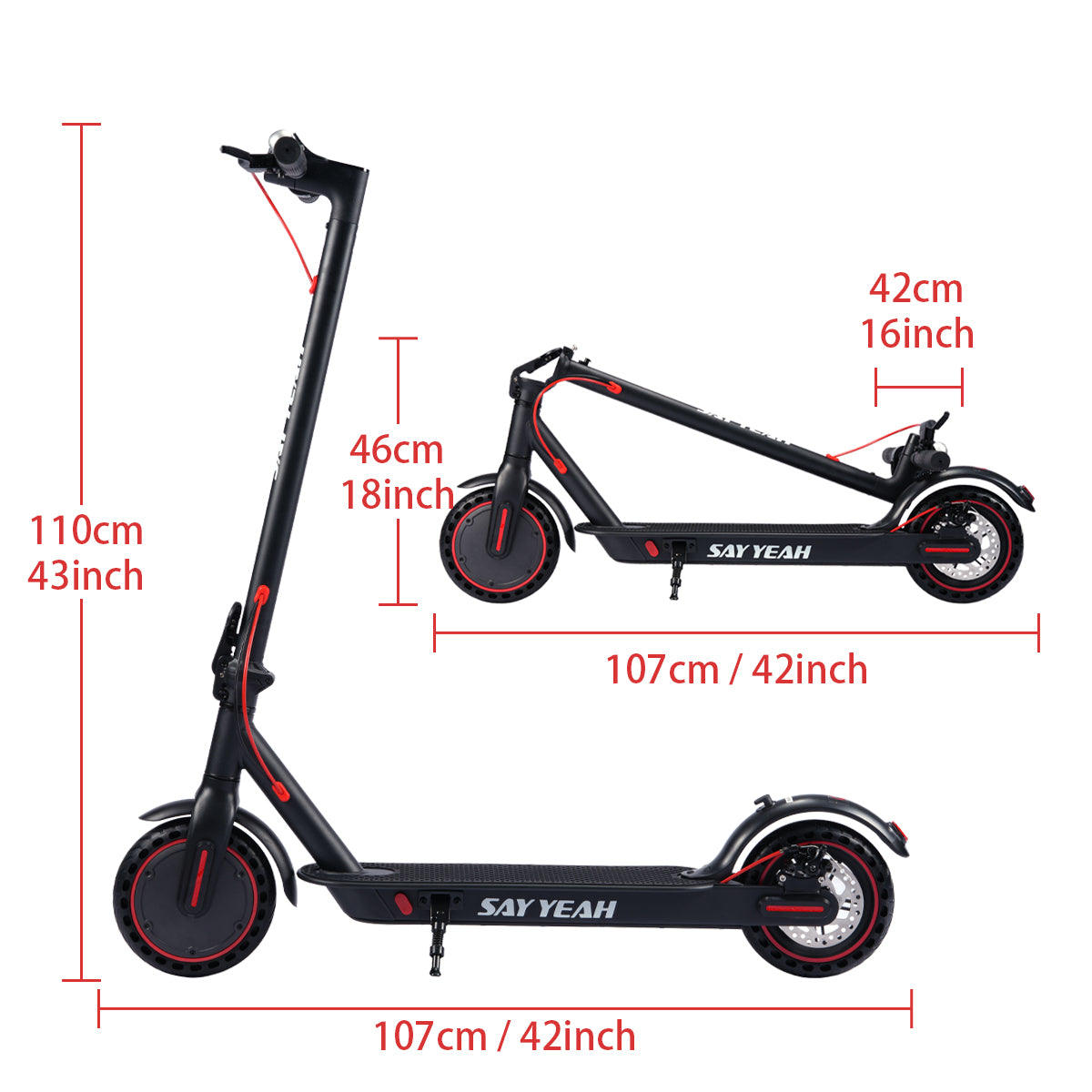 TOXOZERS Electric Scooter for Adults, Folding Commuter Scooter with Phone Holder, Urban Travel & City Commute