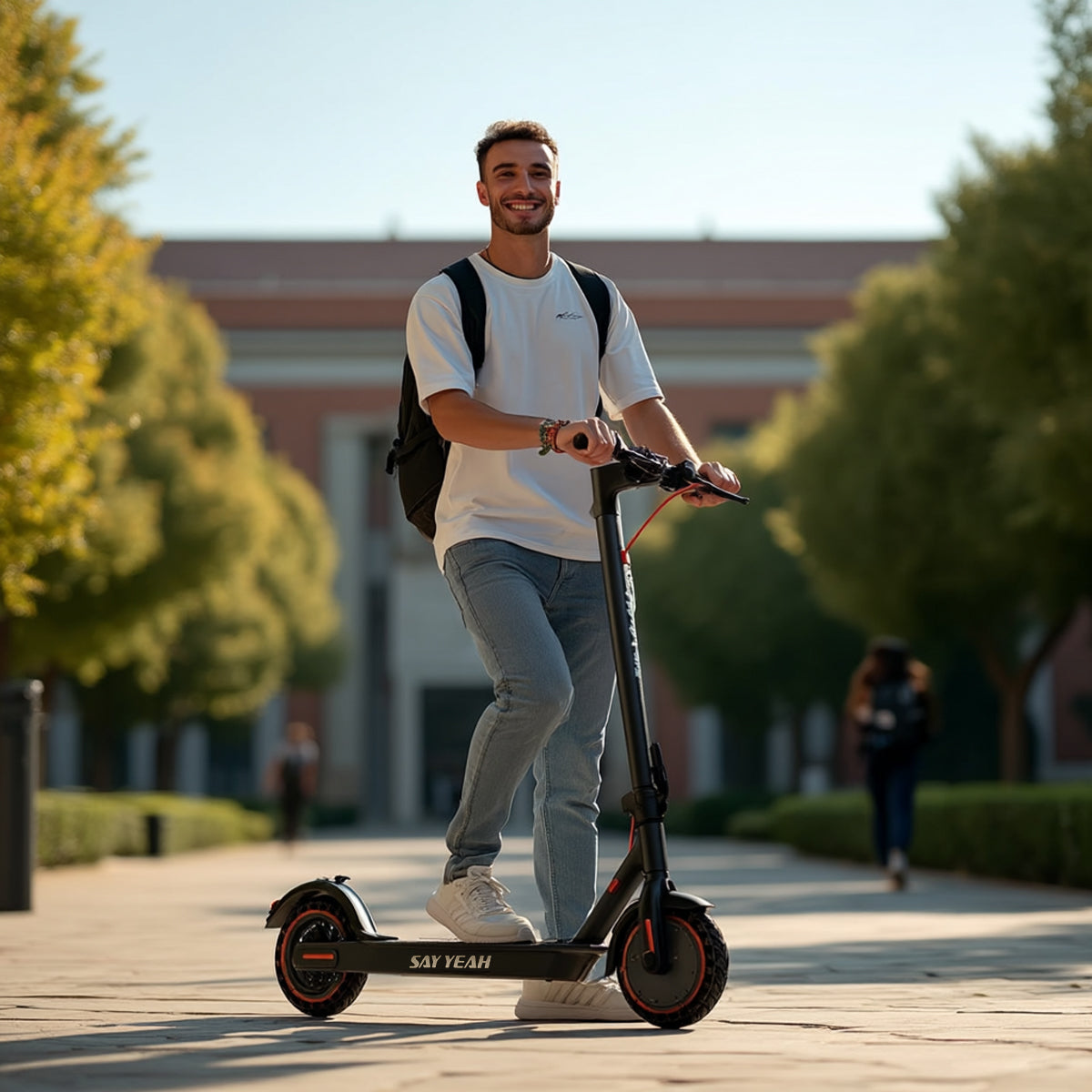 TOXOZERS Electric Scooter for Adults, Folding Commuter Scooter with Phone Holder, Urban Travel & City Commute