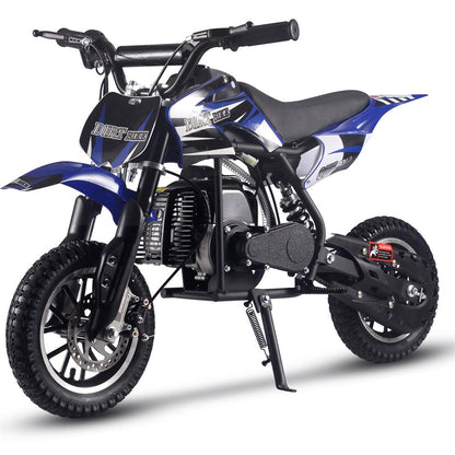 50cc Gas Dirt Bike for Kids 8–12, 2-Stroke Mini Dirt Bike, Off-Road Motorcycle for Beginners,Easy Pull Start