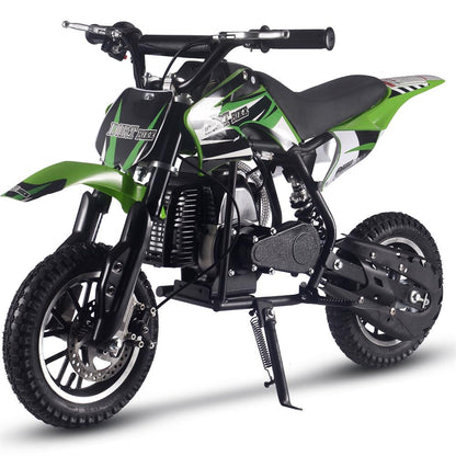 50cc Gas Dirt Bike for Kids 8–12, 2-Stroke Mini Dirt Bike, Off-Road Motorcycle for Beginners,Easy Pull Start