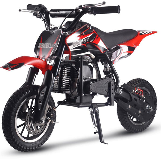 50cc Gas Dirt Bike for Kids 8–12, 2-Stroke Mini Dirt Bike, Off-Road Motorcycle for Beginners,Easy Pull Start